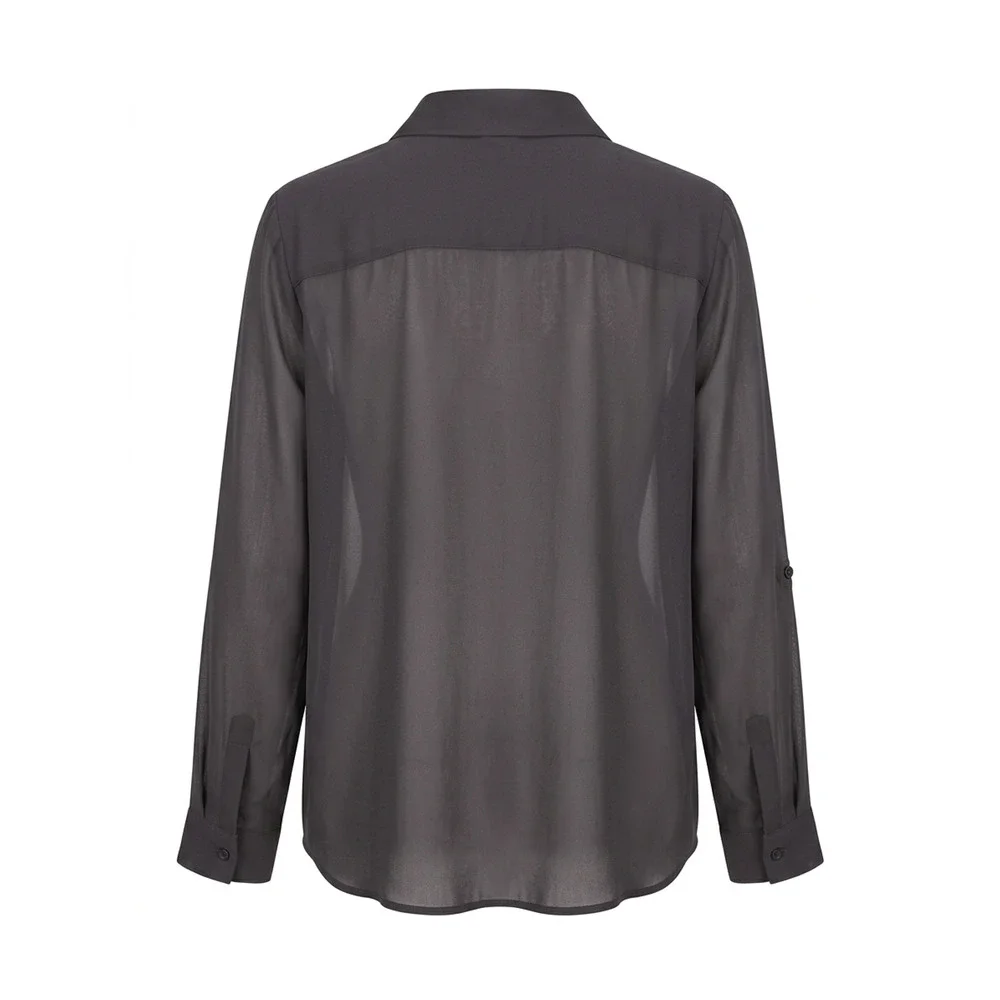 Chico’s Shine Collar Alexis Top Black Size 3 XL 16 Sheer Rhinestone NWT Plus